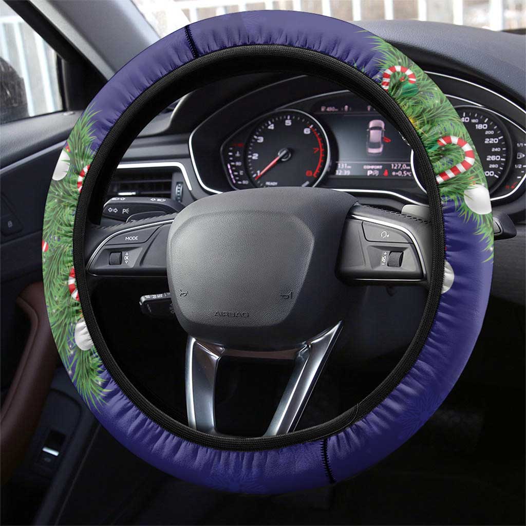 Australia Gang-gang Cockatoo Christmas Steering Wheel Cover Callocephalon Fimbriatum Golden Wattle Blue - Aussie Hoodie