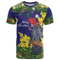 Australia Gang-gang Cockatoo Christmas T Shirt Callocephalon Fimbriatum Golden Wattle Blue - Aussie Hoodie