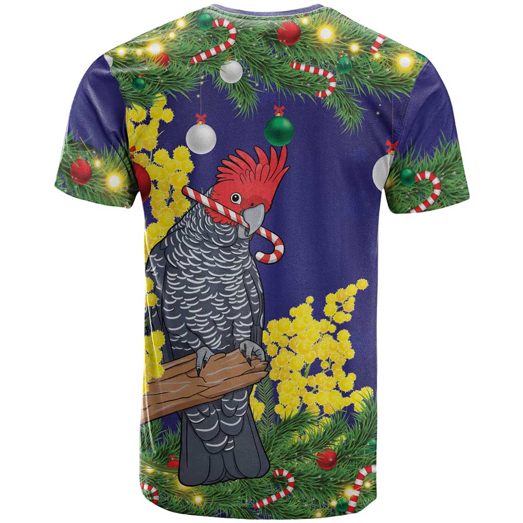 Australia Gang-gang Cockatoo Christmas T Shirt Callocephalon Fimbriatum Golden Wattle Blue - Aussie Hoodie