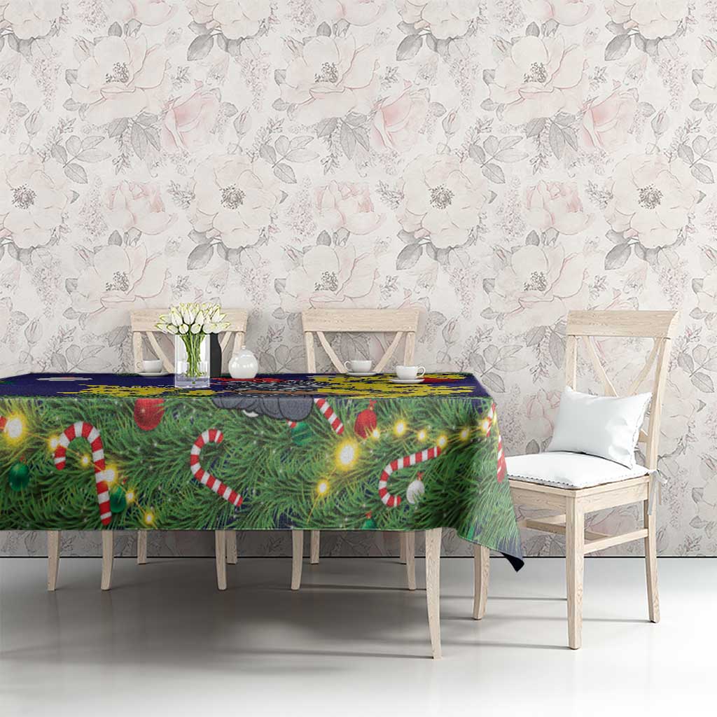 Australia Gang-gang Cockatoo Christmas Tablecloth Callocephalon Fimbriatum Golden Wattle Blue - Aussie Hoodie