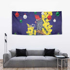 Australia Gang-gang Cockatoo Christmas Tapestry Callocephalon Fimbriatum Golden Wattle Blue - Aussie Hoodie