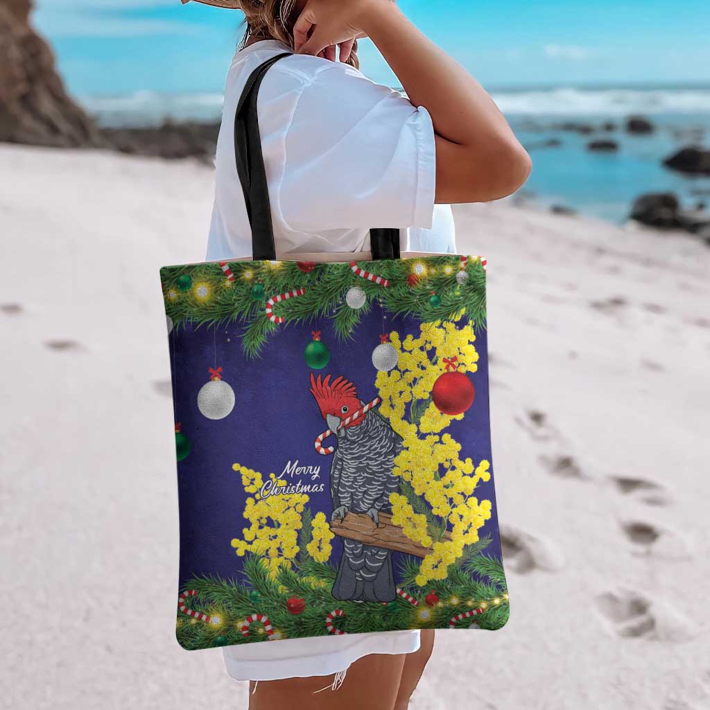 Australia Gang-gang Cockatoo Christmas Tote Bag Callocephalon Fimbriatum Golden Wattle Blue - Aussie Hoodie