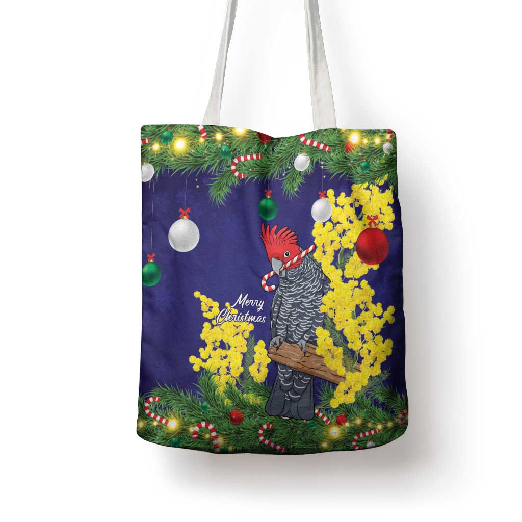 Australia Gang-gang Cockatoo Christmas Tote Bag Callocephalon Fimbriatum Golden Wattle Blue - Aussie Hoodie