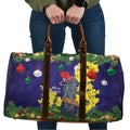 Australia Gang-gang Cockatoo Christmas Travel Bag Callocephalon Fimbriatum Golden Wattle Blue - Aussie Hoodie
