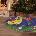 Australia Gang-gang Cockatoo Christmas Tree Skirt Callocephalon Fimbriatum Golden Wattle Blue - Aussie Hoodie