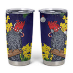 Australia Gang-gang Cockatoo Christmas Tumbler Cup Callocephalon Fimbriatum Golden Wattle Blue - Aussie Hoodie