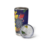 Australia Gang-gang Cockatoo Christmas Tumbler Cup Callocephalon Fimbriatum Golden Wattle Blue - Aussie Hoodie