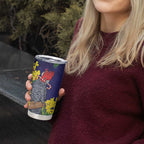 Australia Gang-gang Cockatoo Christmas Tumbler Cup Callocephalon Fimbriatum Golden Wattle Blue - Aussie Hoodie