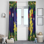 Australia Gang-gang Cockatoo Christmas Window Curtain Callocephalon Fimbriatum Golden Wattle Blue - Aussie Hoodie