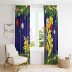 Australia Gang-gang Cockatoo Christmas Window Curtain Callocephalon Fimbriatum Golden Wattle Blue - Aussie Hoodie
