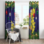 Australia Gang-gang Cockatoo Christmas Window Curtain Callocephalon Fimbriatum Golden Wattle Blue - Aussie Hoodie
