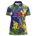 Australia Gang-gang Cockatoo Christmas Women Polo Shirt Callocephalon Fimbriatum Golden Wattle Blue - Aussie Hoodie