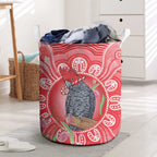 Australia Gang-gang Cockatoo Christmas Laundry Basket Eucalyptus Blossoms Aboriginal Merry Xmas - Aussie Hoodie