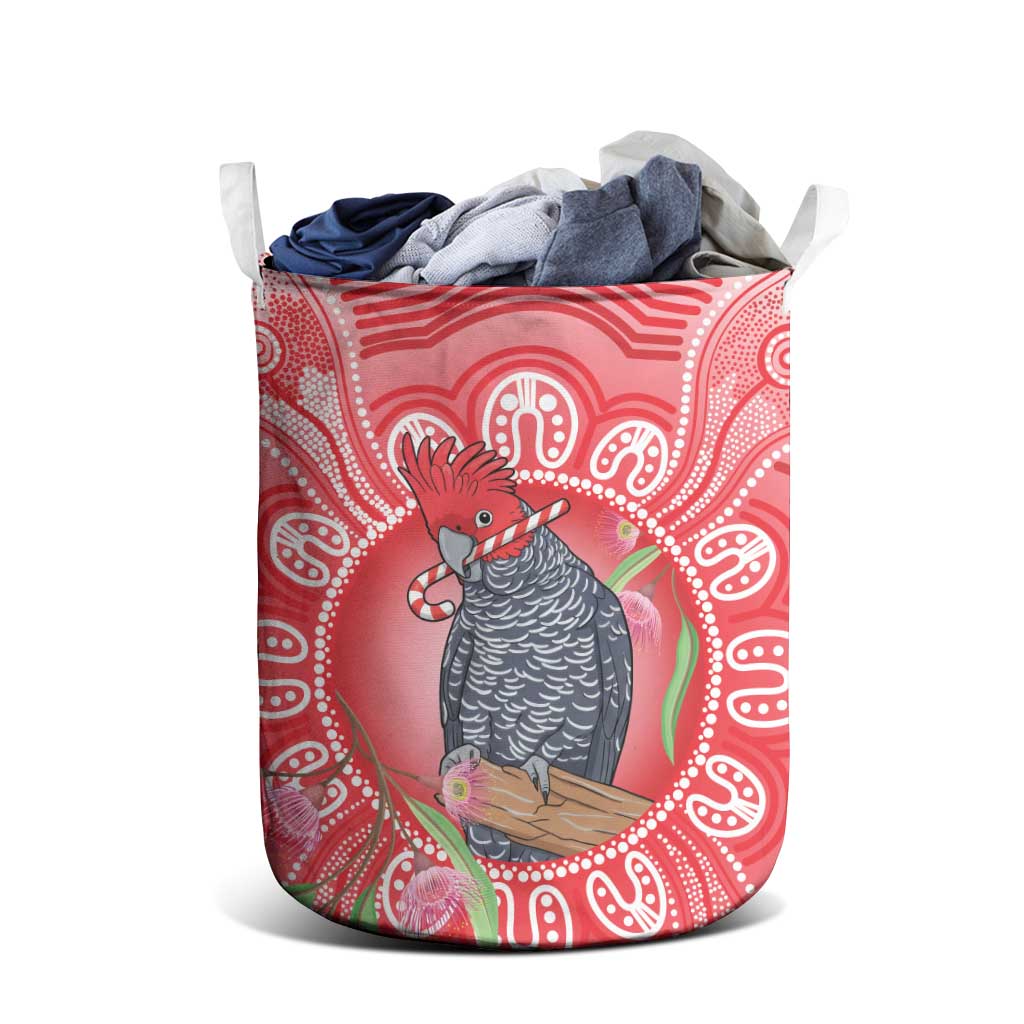 Australia Gang-gang Cockatoo Christmas Laundry Basket Eucalyptus Blossoms Aboriginal Merry Xmas - Aussie Hoodie
