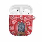 Australia Gang-gang Cockatoo Christmas AirPods Case Eucalyptus Blossoms Aboriginal Merry Xmas - Aussie Hoodie