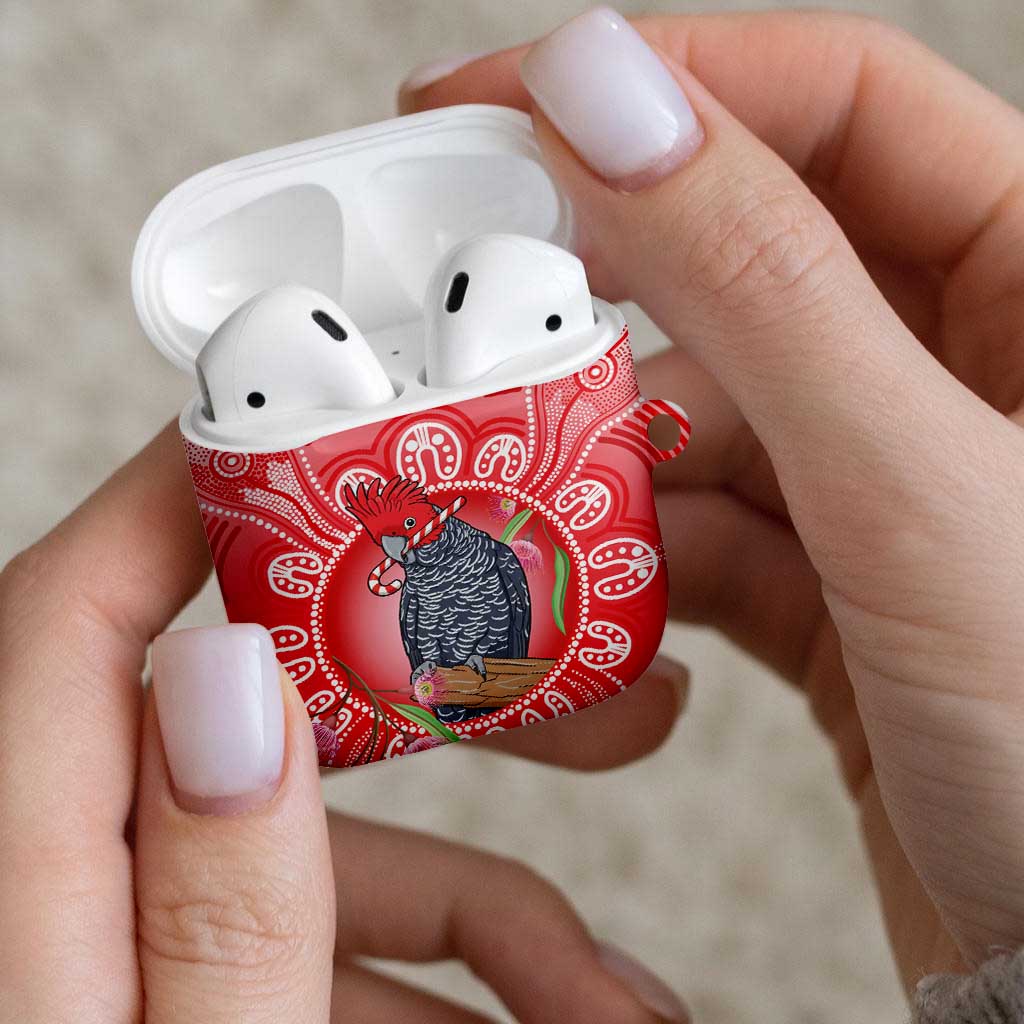 Australia Gang-gang Cockatoo Christmas AirPods Case Eucalyptus Blossoms Aboriginal Merry Xmas - Aussie Hoodie