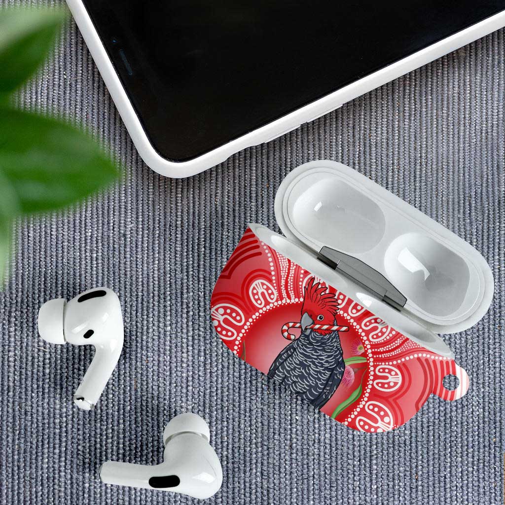 Australia Gang-gang Cockatoo Christmas AirPods Case Eucalyptus Blossoms Aboriginal Merry Xmas - Aussie Hoodie