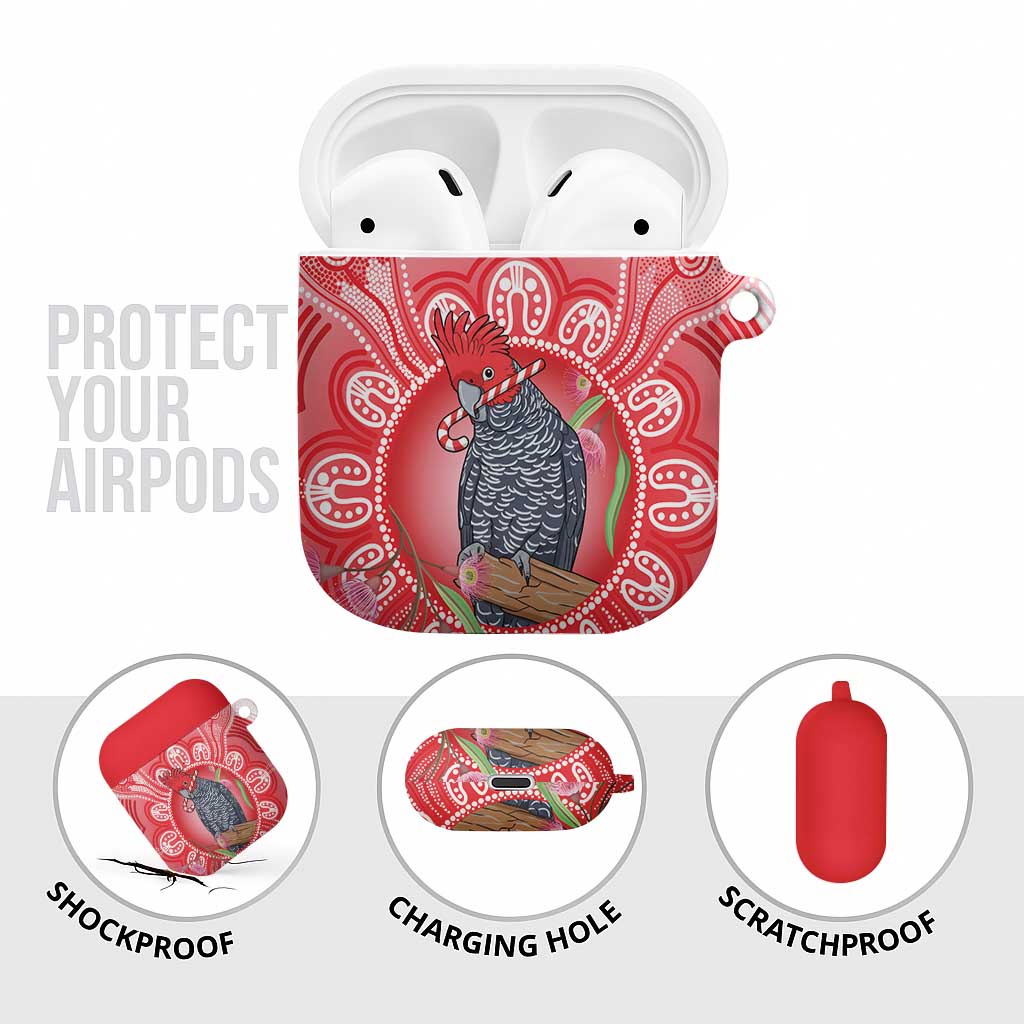 Australia Gang-gang Cockatoo Christmas AirPods Case Eucalyptus Blossoms Aboriginal Merry Xmas - Aussie Hoodie