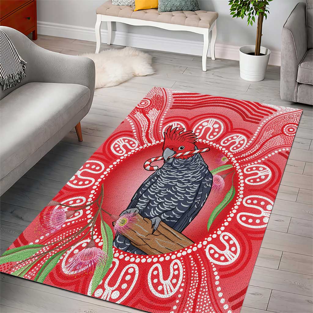 Australia Gang-gang Cockatoo Christmas Area Rug Eucalyptus Blossoms Aboriginal Merry Xmas - Aussie Hoodie