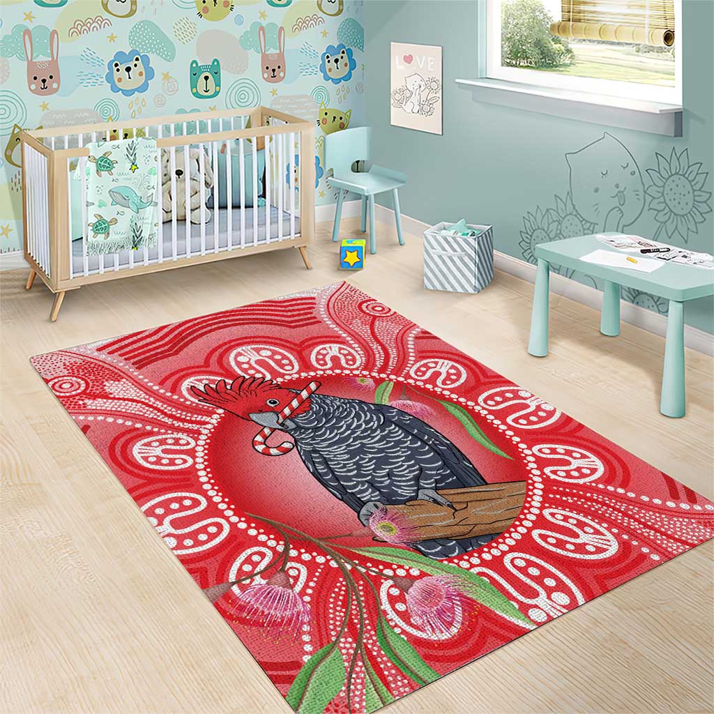 Australia Gang-gang Cockatoo Christmas Area Rug Eucalyptus Blossoms Aboriginal Merry Xmas - Aussie Hoodie