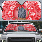 Australia Gang-gang Cockatoo Christmas Auto Sun Shade Eucalyptus Blossoms Aboriginal Merry Xmas - Aussie Hoodie