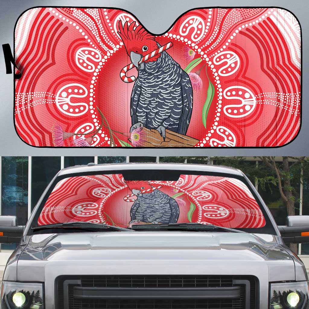 Australia Gang-gang Cockatoo Christmas Auto Sun Shade Eucalyptus Blossoms Aboriginal Merry Xmas - Aussie Hoodie