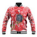 Australia Gang-gang Cockatoo Christmas Baseball Jacket Eucalyptus Blossoms Aboriginal Merry Xmas - Aussie Hoodie
