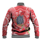 Australia Gang-gang Cockatoo Christmas Baseball Jacket Eucalyptus Blossoms Aboriginal Merry Xmas - Aussie Hoodie