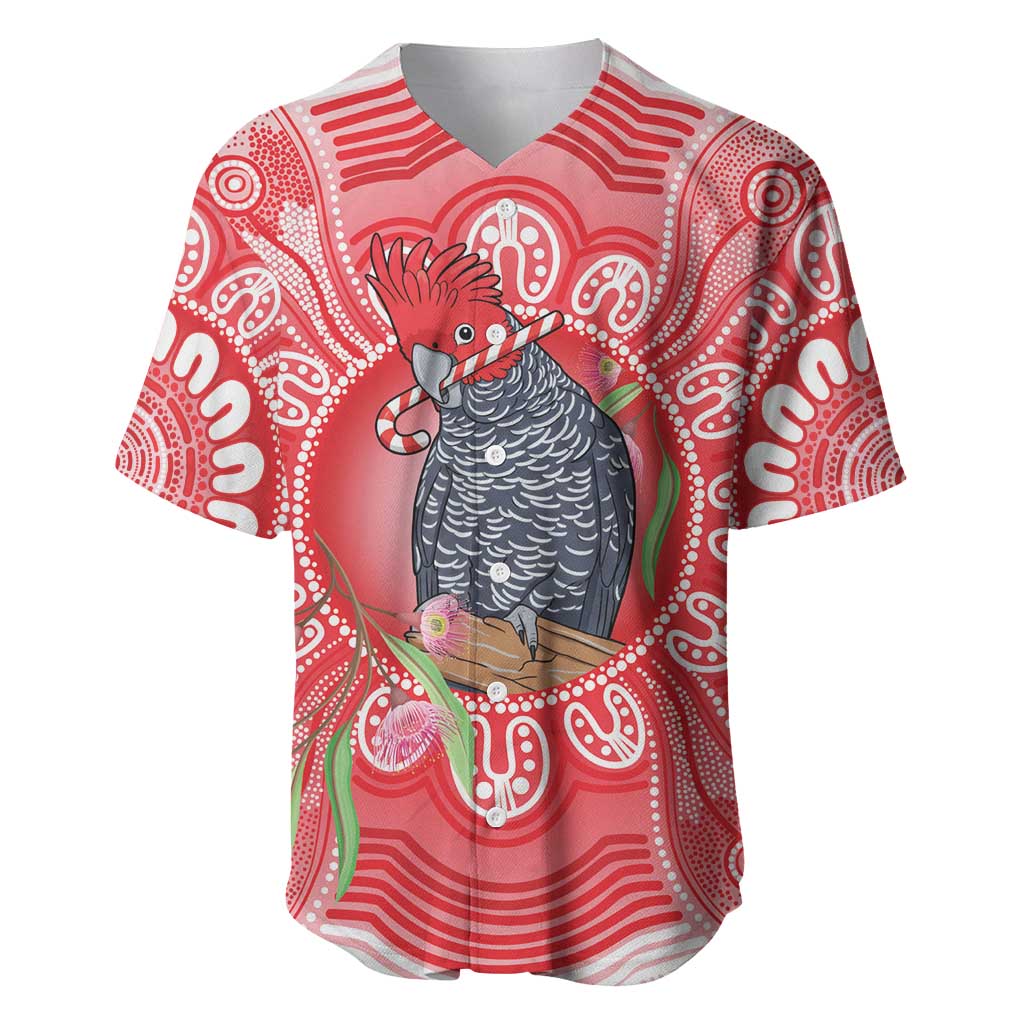 Australia Gang-gang Cockatoo Christmas Baseball Jersey Eucalyptus Blossoms Aboriginal Merry Xmas - Aussie Hoodie