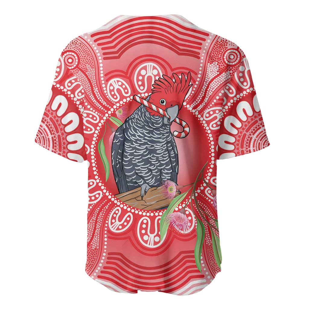 Australia Gang-gang Cockatoo Christmas Baseball Jersey Eucalyptus Blossoms Aboriginal Merry Xmas - Aussie Hoodie