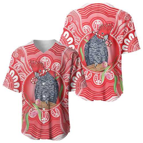 Australia Gang-gang Cockatoo Christmas Baseball Jersey Eucalyptus Blossoms Aboriginal Merry Xmas - Aussie Hoodie