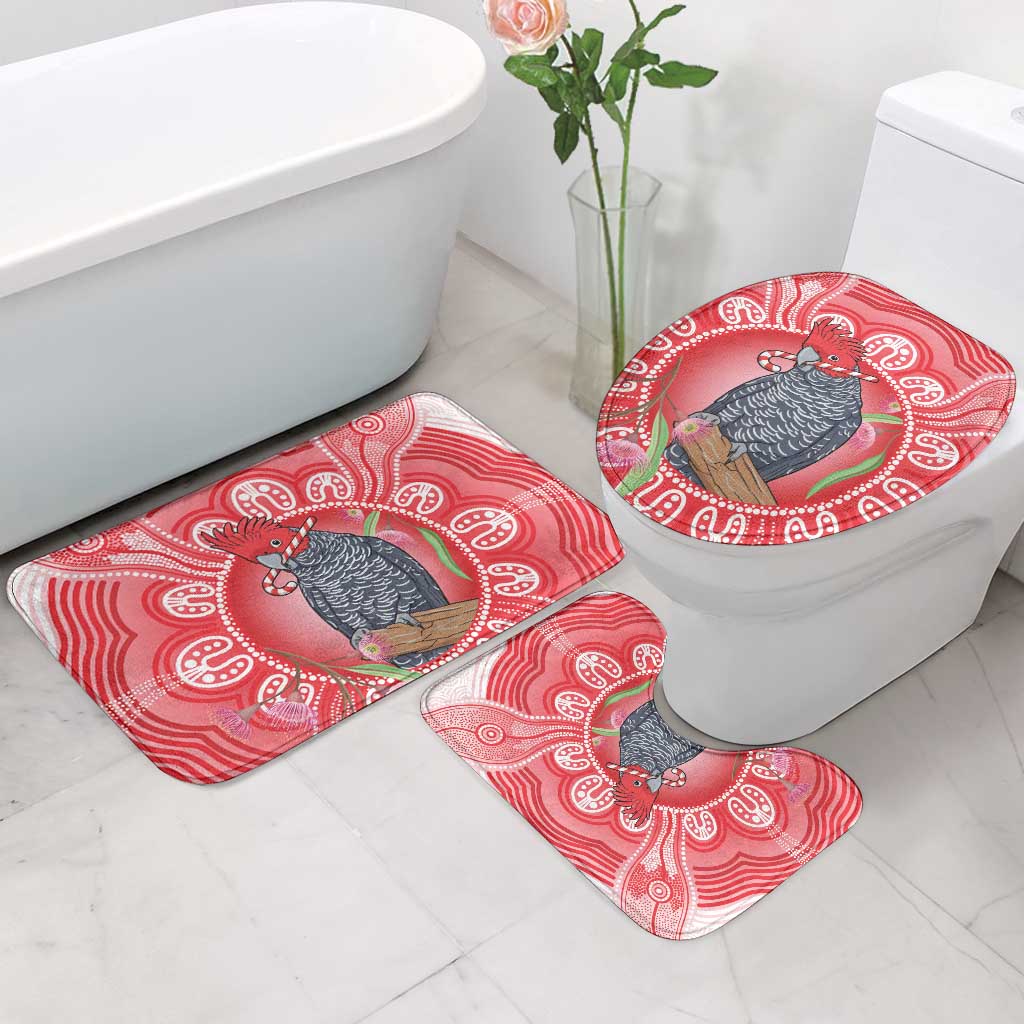 Australia Gang-gang Cockatoo Christmas Bathroom Set Eucalyptus Blossoms Aboriginal Merry Xmas - Aussie Hoodie