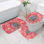 Australia Gang-gang Cockatoo Christmas Bathroom Set Eucalyptus Blossoms Aboriginal Merry Xmas - Aussie Hoodie
