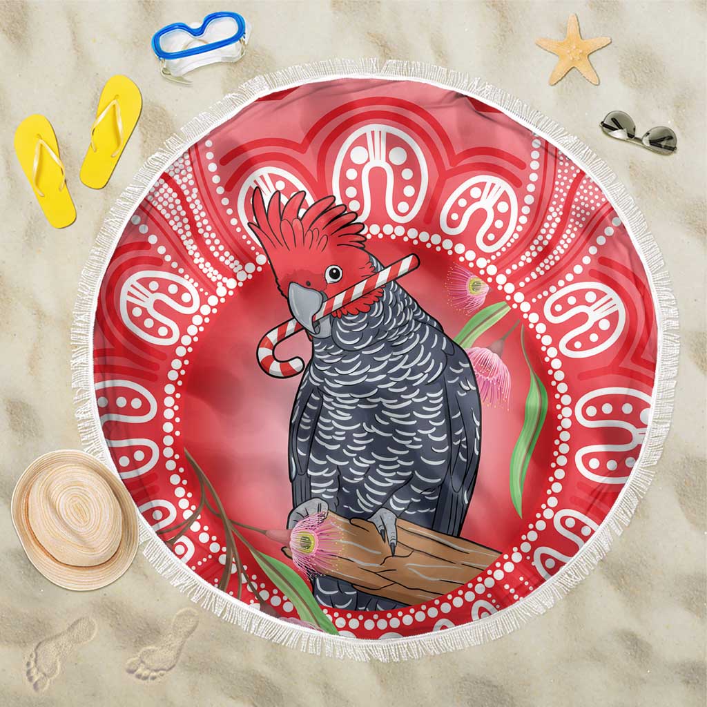 Australia Gang-gang Cockatoo Christmas Beach Blanket Eucalyptus Blossoms Aboriginal Merry Xmas - Aussie Hoodie