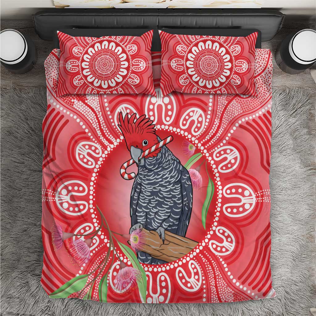 Australia Gang-gang Cockatoo Christmas Bedding Set Eucalyptus Blossoms Aboriginal Merry Xmas - Aussie Hoodie