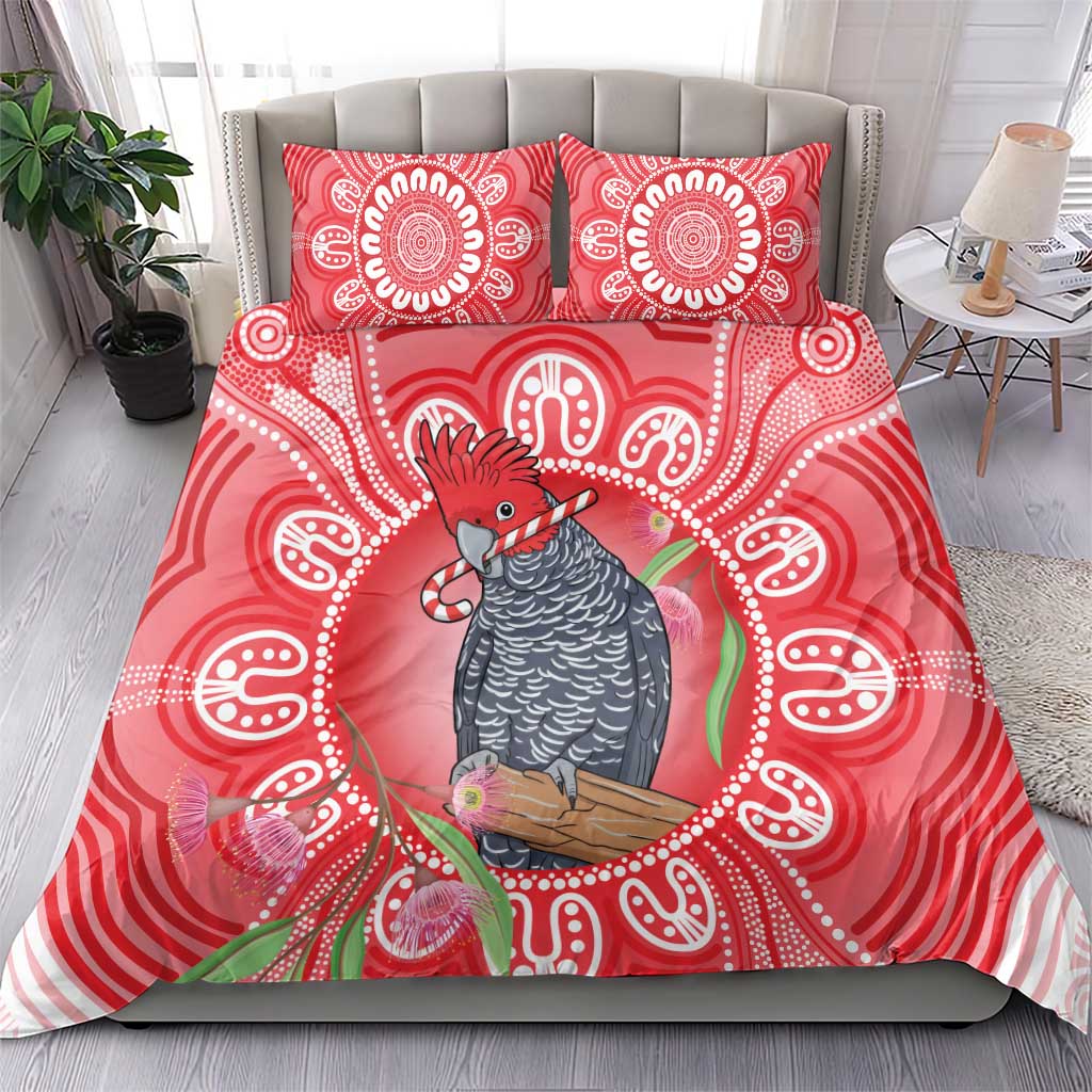 Australia Gang-gang Cockatoo Christmas Bedding Set Eucalyptus Blossoms Aboriginal Merry Xmas - Aussie Hoodie
