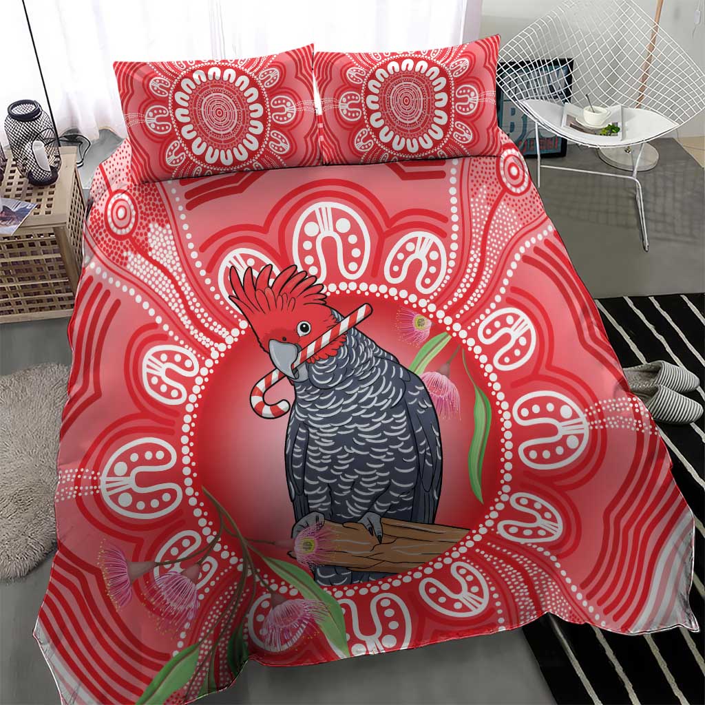 Australia Gang-gang Cockatoo Christmas Bedding Set Eucalyptus Blossoms Aboriginal Merry Xmas - Aussie Hoodie