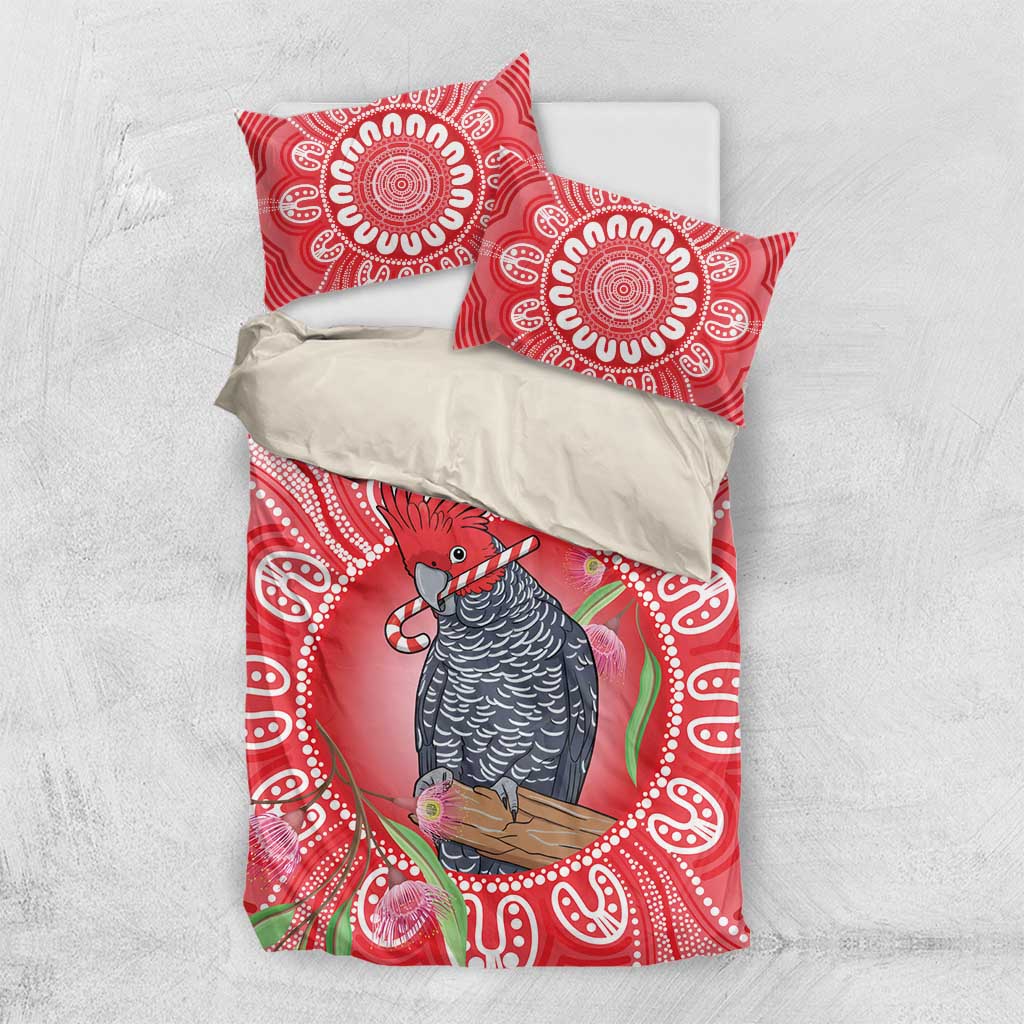Australia Gang-gang Cockatoo Christmas Bedding Set Eucalyptus Blossoms Aboriginal Merry Xmas - Aussie Hoodie