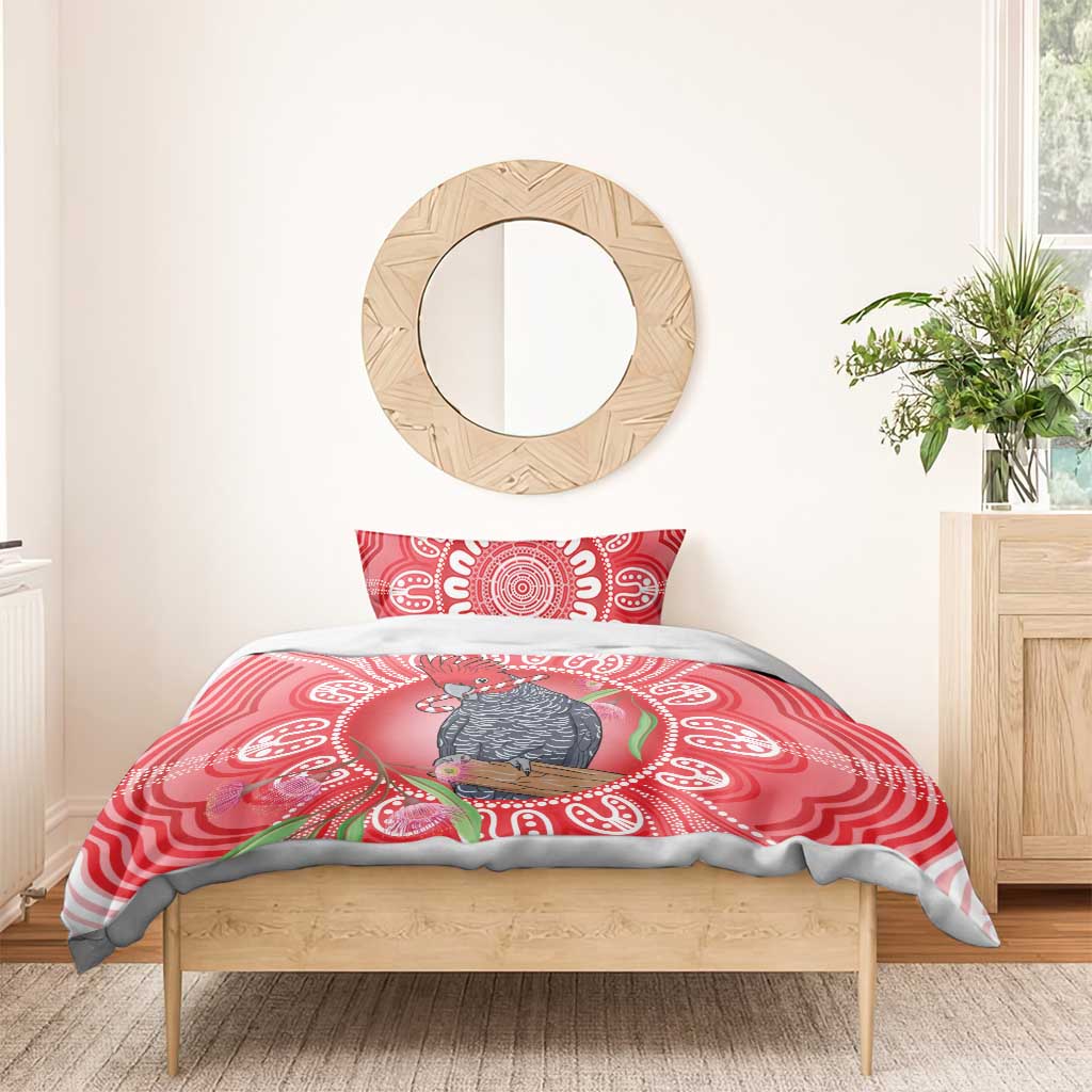 Australia Gang-gang Cockatoo Christmas Bedding Set Eucalyptus Blossoms Aboriginal Merry Xmas - Aussie Hoodie