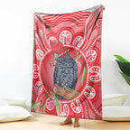 Australia Gang-gang Cockatoo Christmas Blanket Eucalyptus Blossoms Aboriginal Merry Xmas - Aussie Hoodie