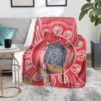 Australia Gang-gang Cockatoo Christmas Blanket Eucalyptus Blossoms Aboriginal Merry Xmas - Aussie Hoodie