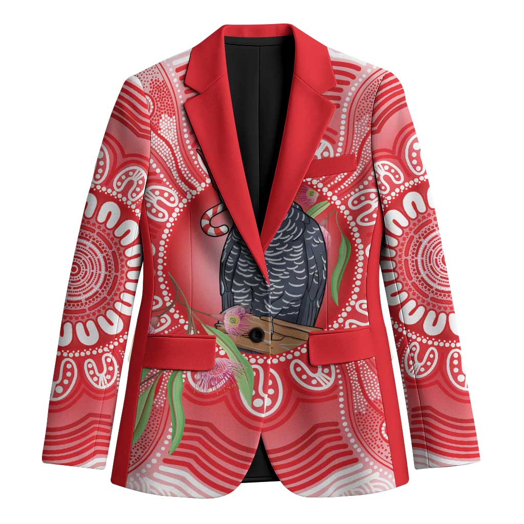 Australia Gang-gang Cockatoo Christmas Blazer Eucalyptus Blossoms Aboriginal Merry Xmas - Aussie Hoodie