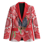 Australia Gang-gang Cockatoo Christmas Blazer Eucalyptus Blossoms Aboriginal Merry Xmas - Aussie Hoodie