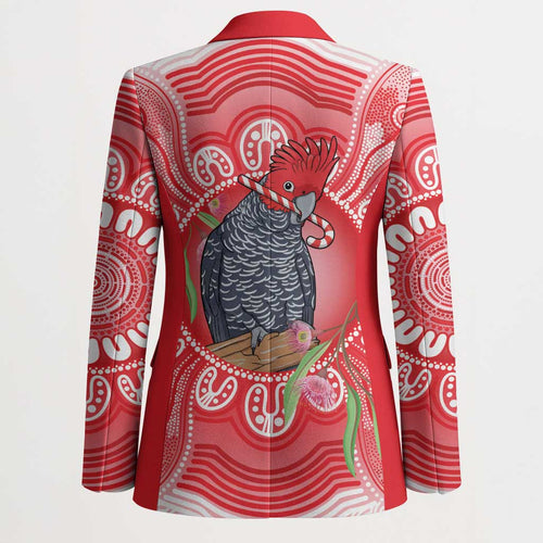 Australia Gang-gang Cockatoo Christmas Blazer Eucalyptus Blossoms Aboriginal Merry Xmas - Aussie Hoodie