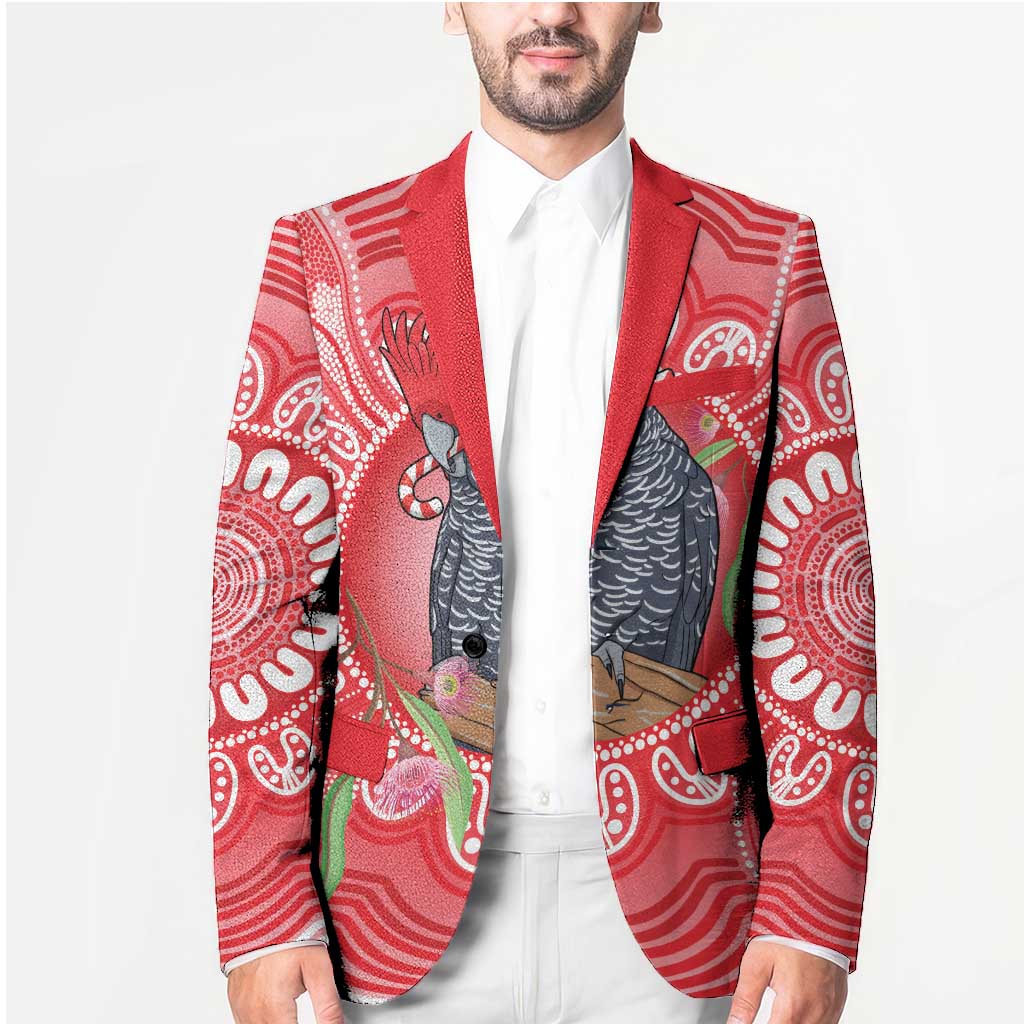 Australia Gang-gang Cockatoo Christmas Blazer Eucalyptus Blossoms Aboriginal Merry Xmas - Aussie Hoodie