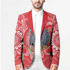 Australia Gang-gang Cockatoo Christmas Blazer Eucalyptus Blossoms Aboriginal Merry Xmas - Aussie Hoodie
