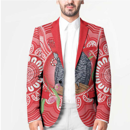 Australia Gang-gang Cockatoo Christmas Blazer Eucalyptus Blossoms Aboriginal Merry Xmas - Aussie Hoodie