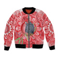 Australia Gang-gang Cockatoo Christmas Bomber Jacket Eucalyptus Blossoms Aboriginal Merry Xmas - Aussie Hoodie