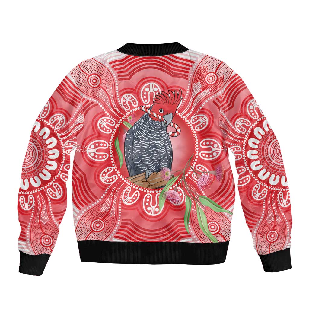 Australia Gang-gang Cockatoo Christmas Bomber Jacket Eucalyptus Blossoms Aboriginal Merry Xmas - Aussie Hoodie