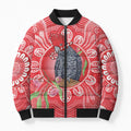 Australia Gang-gang Cockatoo Christmas Bomber Puffer Jacket Eucalyptus Blossoms Aboriginal Merry Xmas - Aussie Hoodie